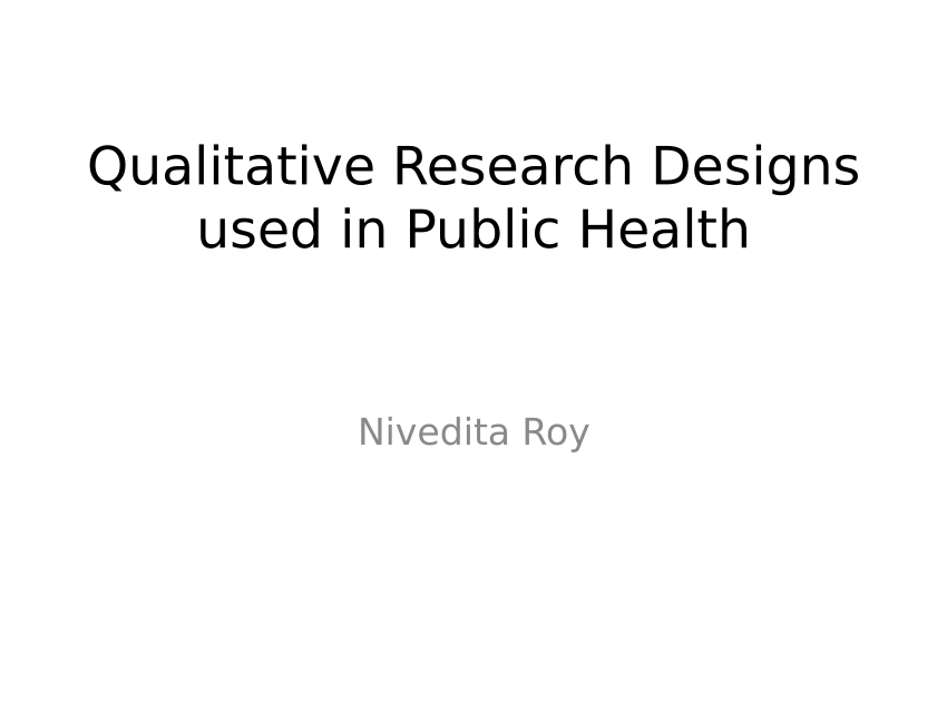 qualitative research in public health