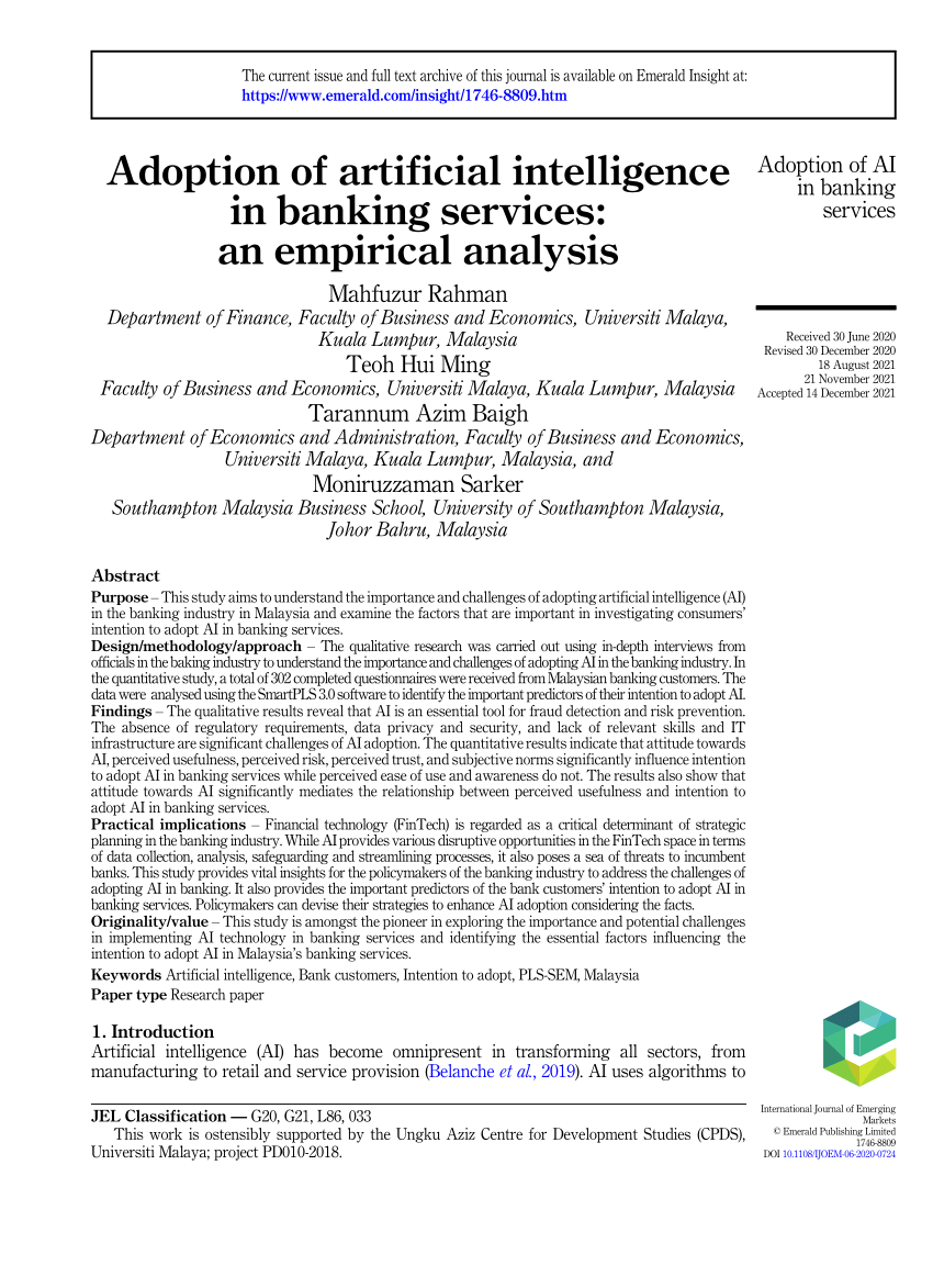 research topic on banking
