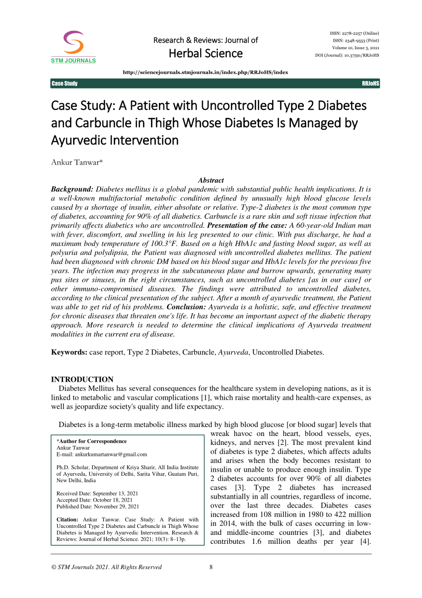 case study about diabetes