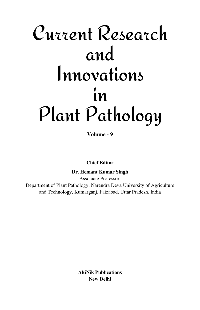 msc research topics in plant pathology
