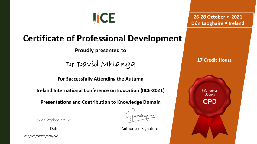 (PDF) Certificate of Professional Development