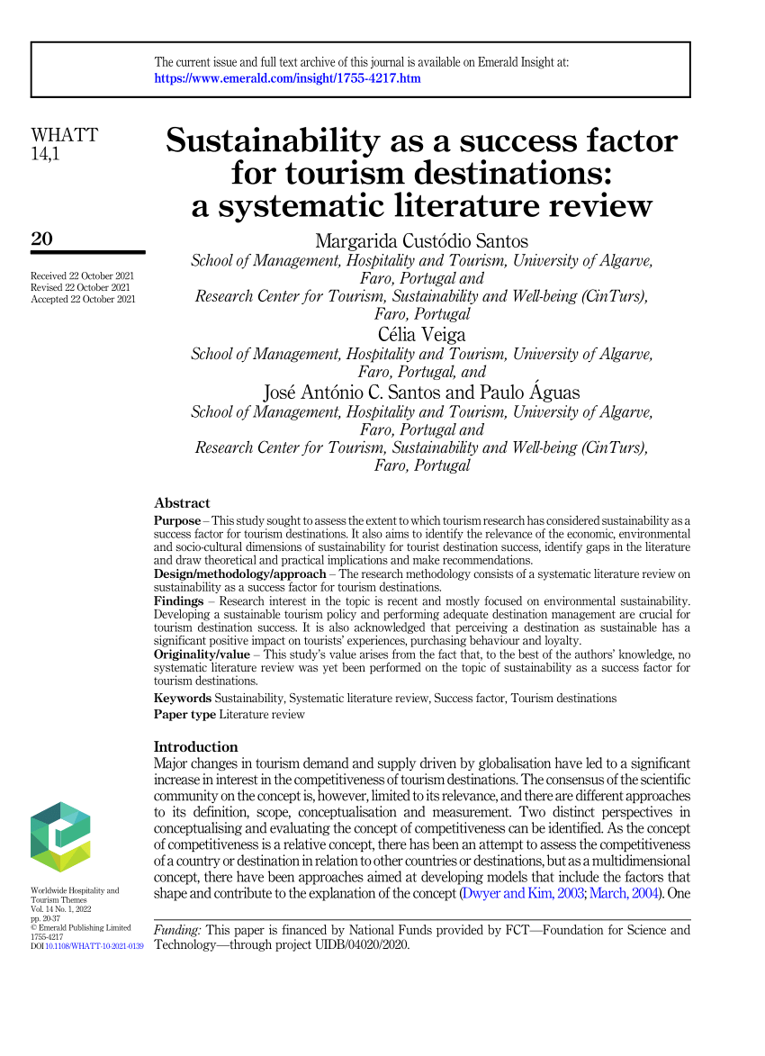 journal of sustainable tourism impact factor