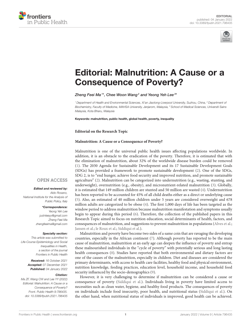 introduction on malnutrition essay