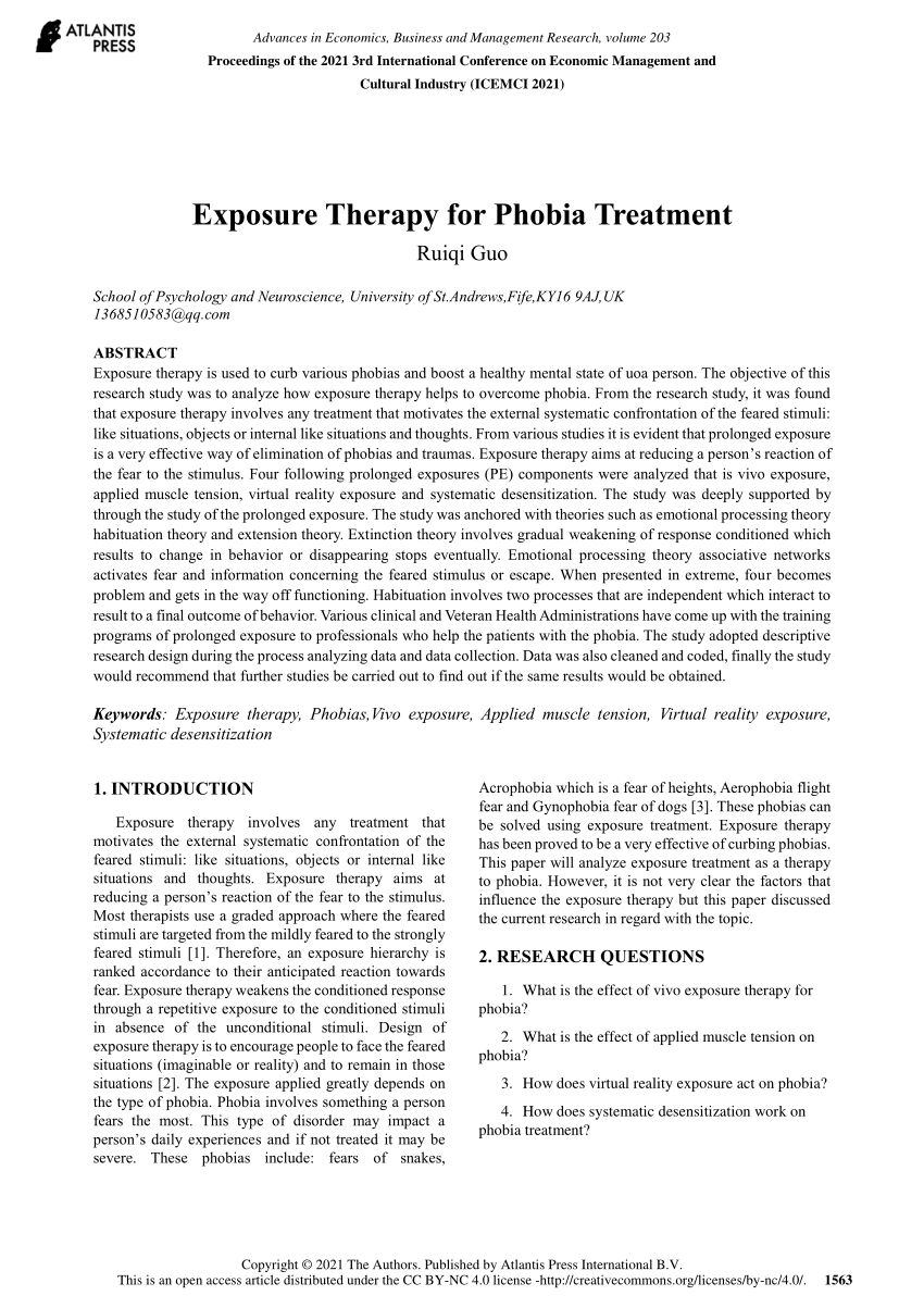 phobia research paper pdf