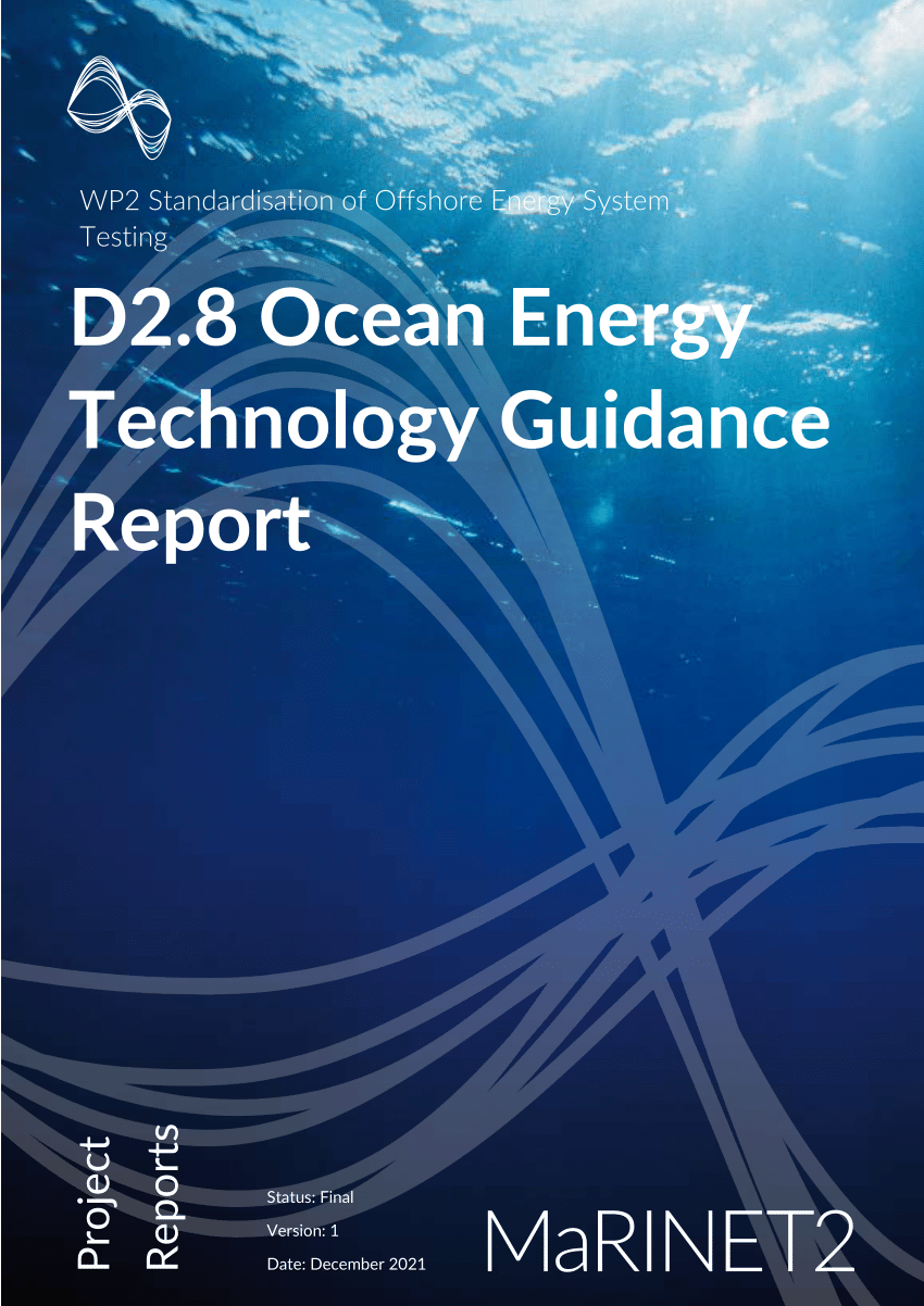 Pdf Marinet2 D28 Ocean Energy Technology Guidance Report 1511