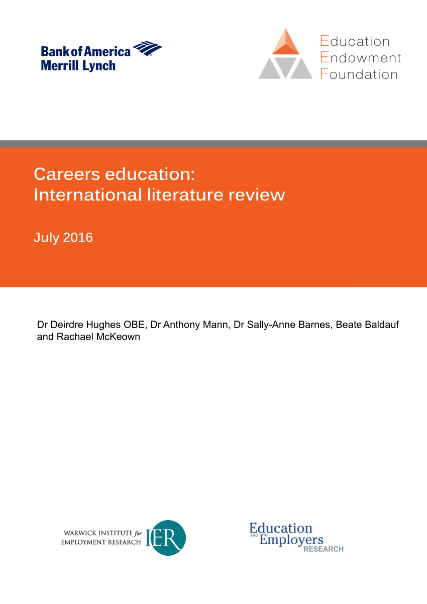 careers education international literature review