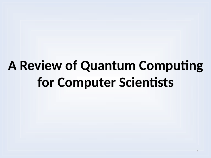 research paper on quantum computing pdf