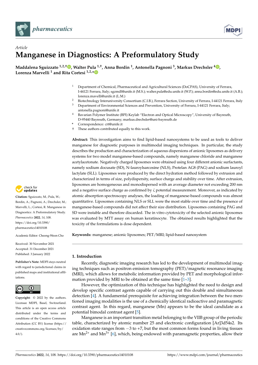Borrow The office Nebu PDF) Manganese in Diagnostics: A Preformulatory Study