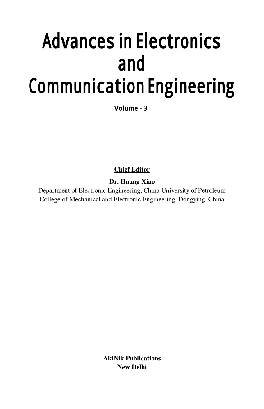 research papers in electronics and communication