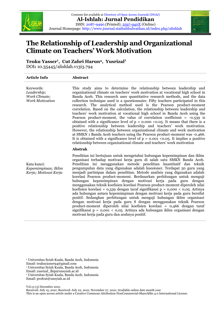 thesis on organizational climate