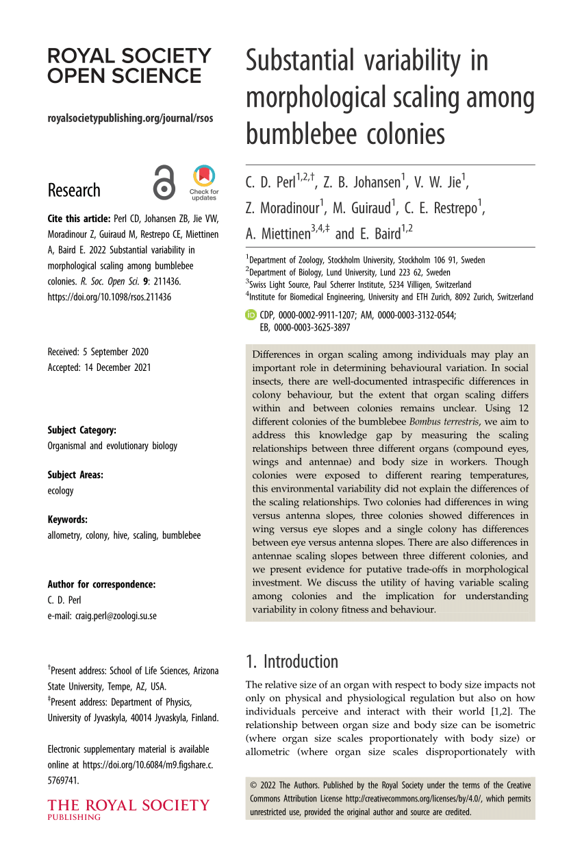 Heatwave-like events affect drone production and brood-care behaviour in  bumblebees [PeerJ]