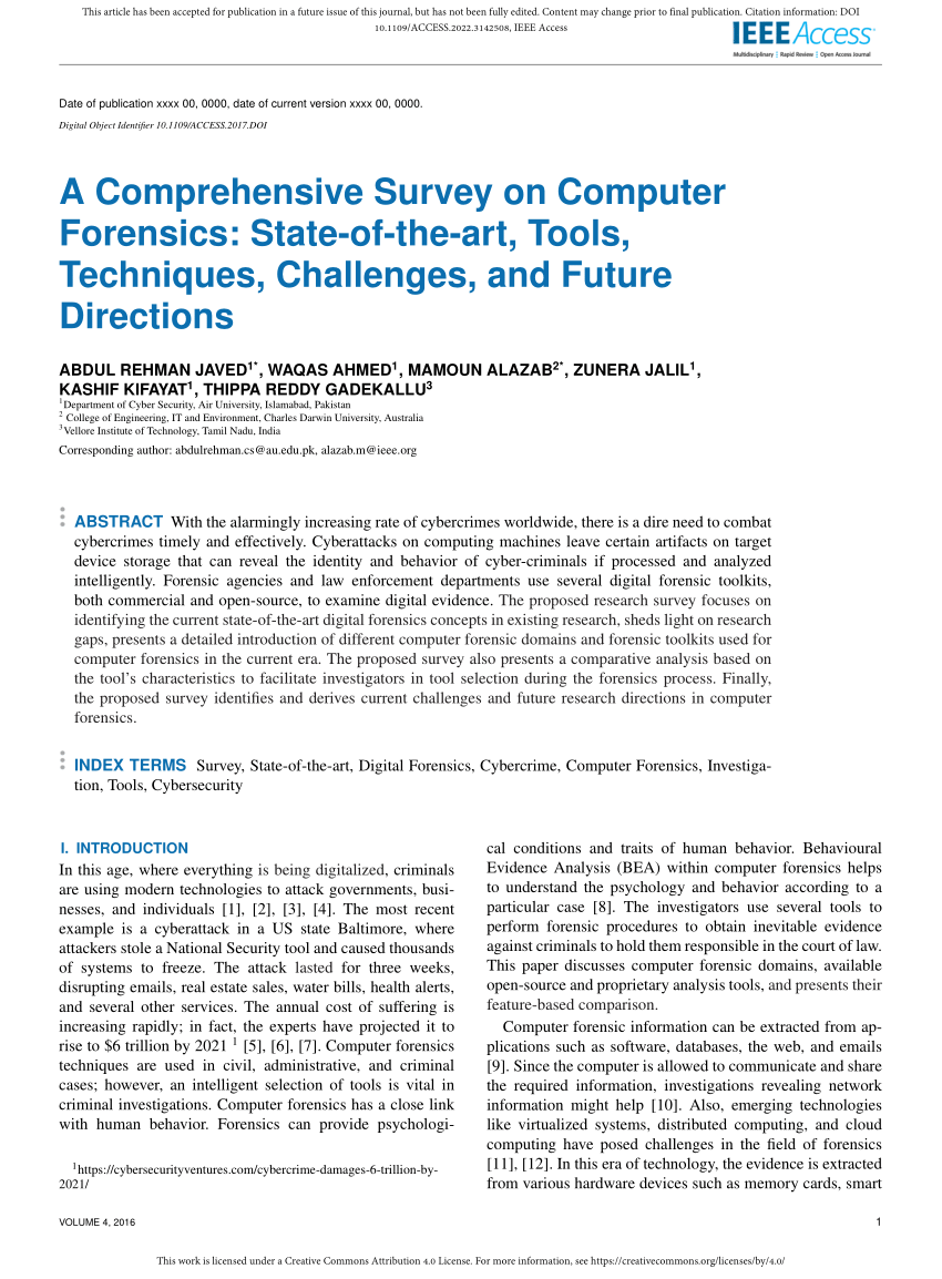 research on computer forensics