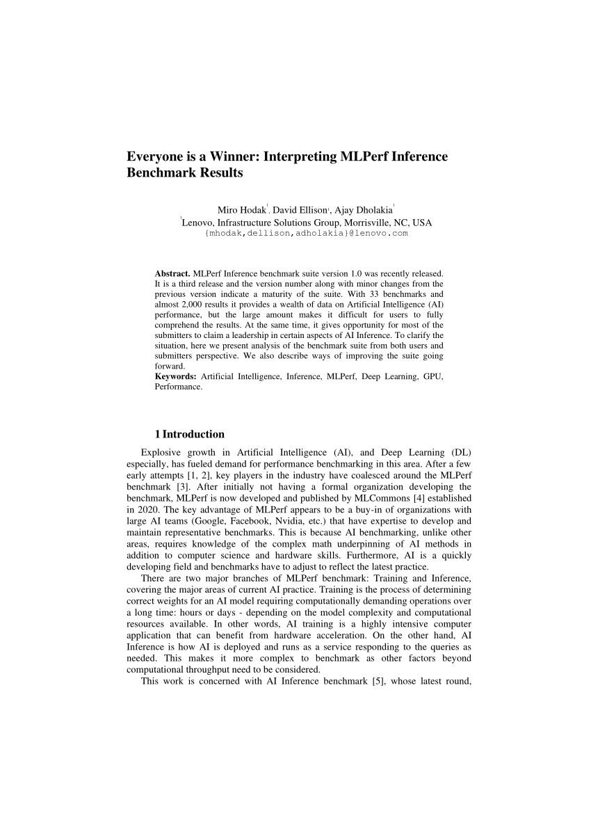 Inference Results Comparison of Dell Technologies Submissions for MLPerf™  v1.0 and MLPerf™ v1.1