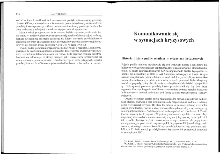 Pdf Komunikowanie Się W Sytuacjach Kryzysowych 7778