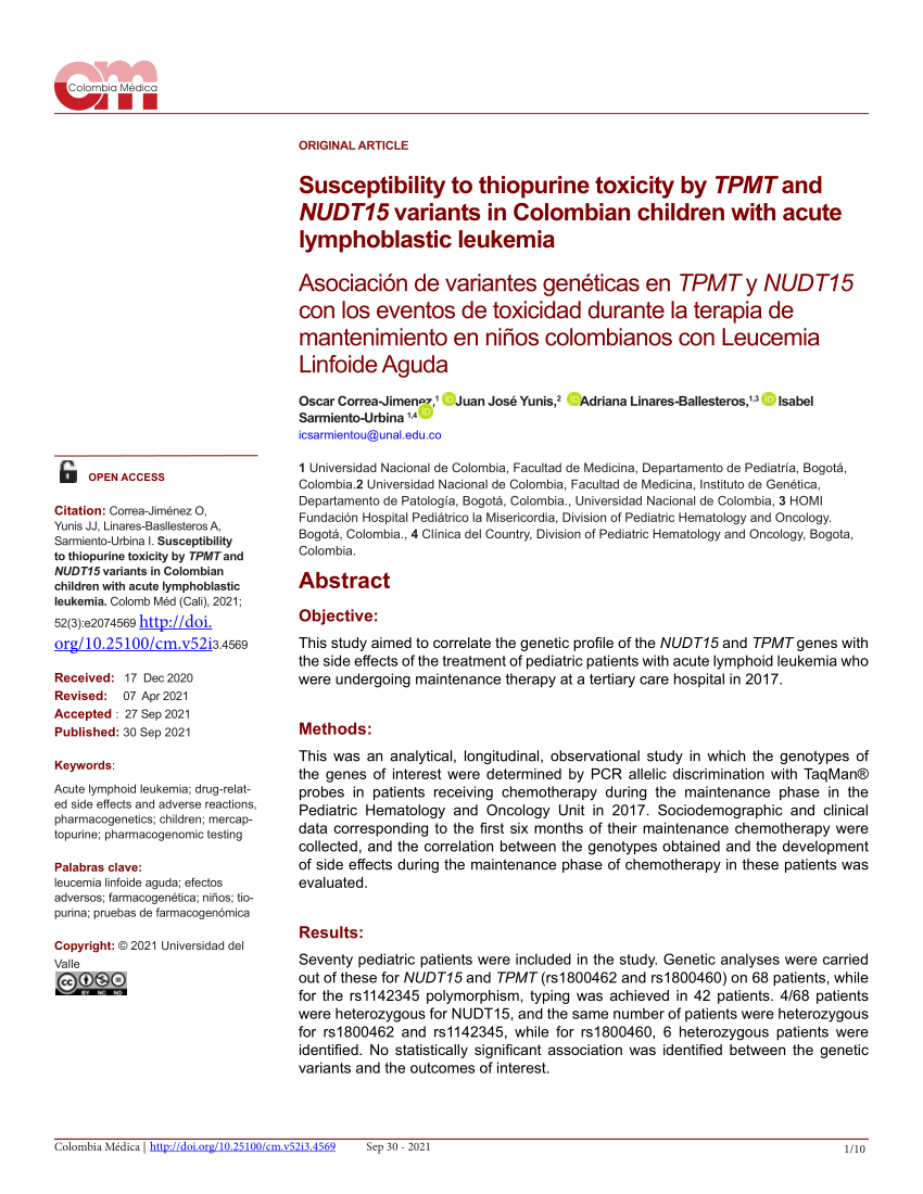 Frontiers  Pharmacogenetics of pediatric acute lymphoblastic leukemia in  Uruguay: adverse events related to induction phase drugs