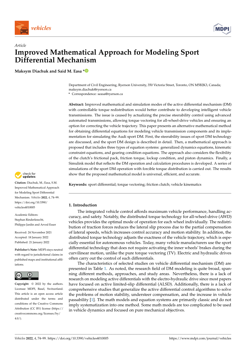 (PDF) Improved Mathematical Approach for Modeling Sport Differential ...