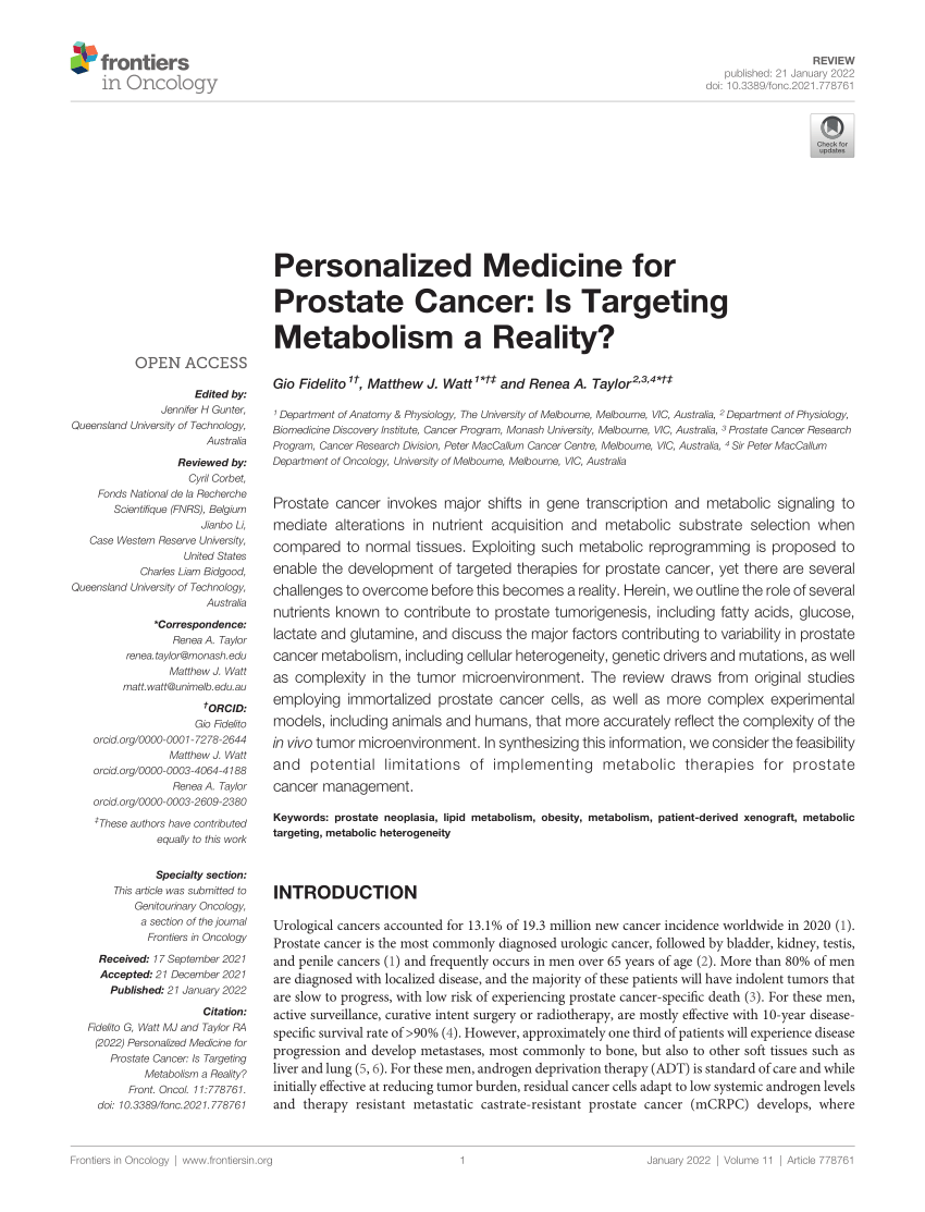prostate cancer review 2022