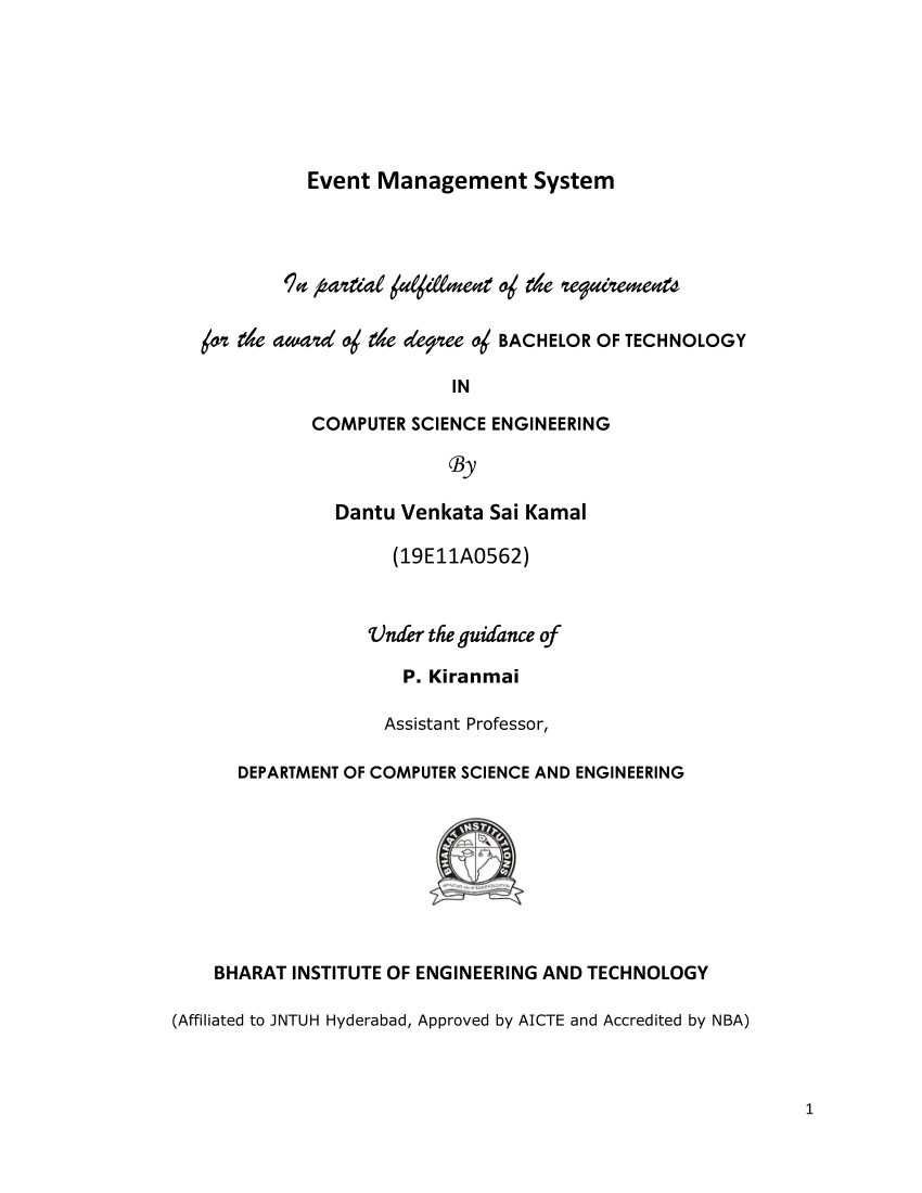 event management system thesis