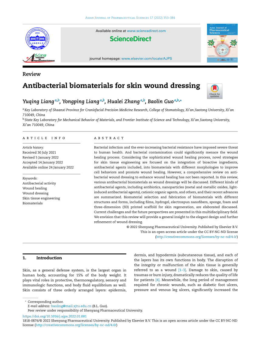 Smart wound dressing for advanced wound management: Real-time monitoring  and on-demand treatment - ScienceDirect