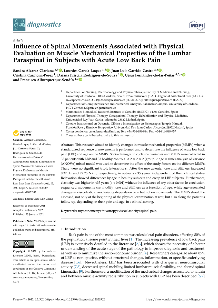 Immediate effect of a spinal mobilisation intervention on muscle