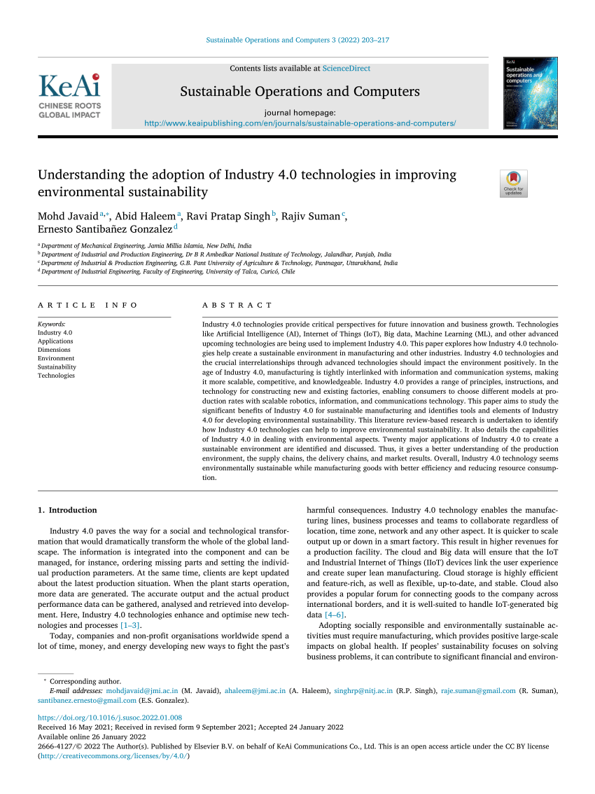 IoT-enabled smart appliances under industry 4.0: A case study -  ScienceDirect