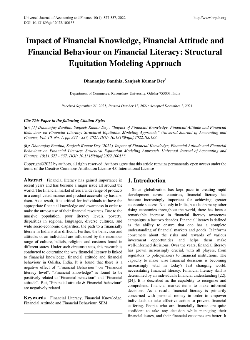 research about financial behavior