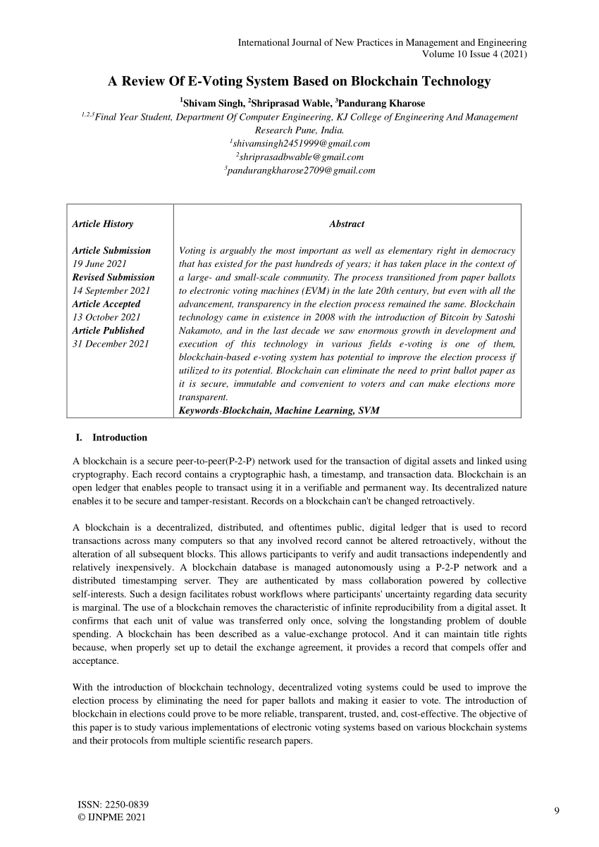 literature review on electronic voting machine