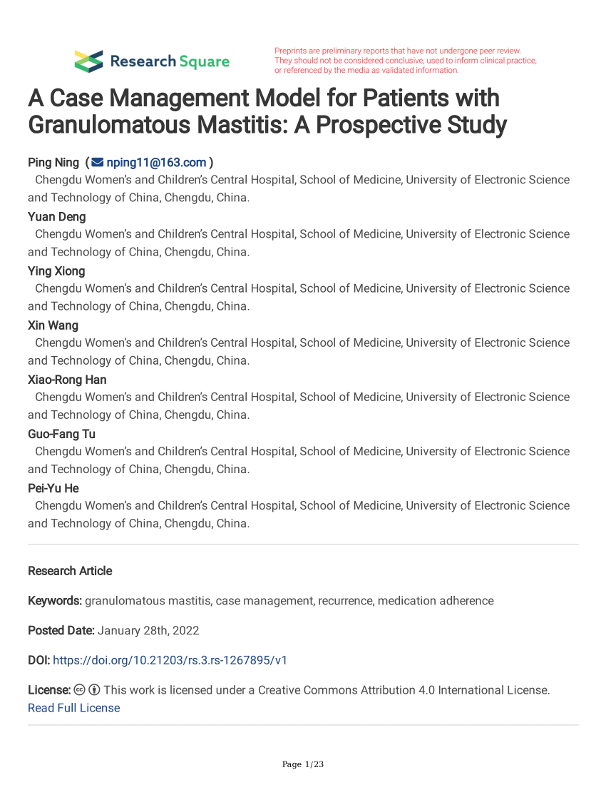 case study of mastitis