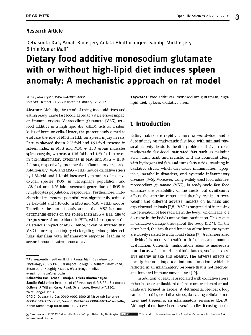 Monosodium de glutamate (MSG) – SUE FOODS
