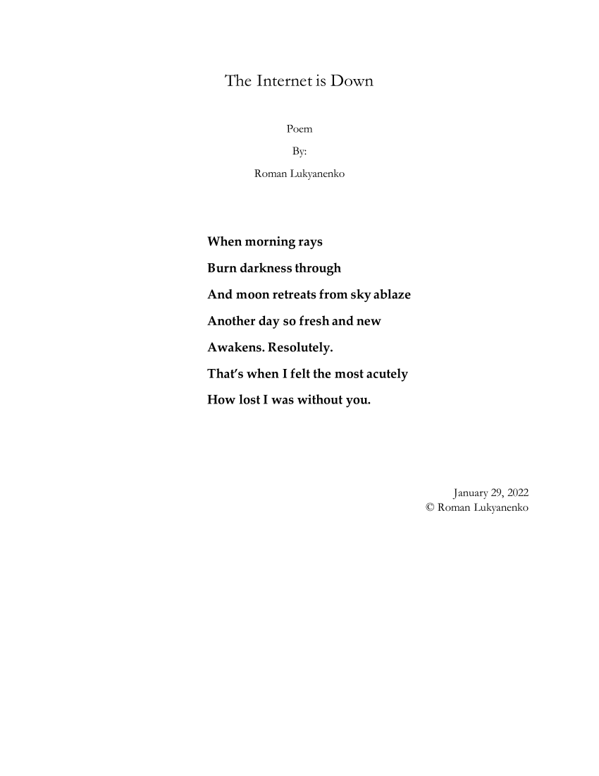 (PDF) The is Down A Poem