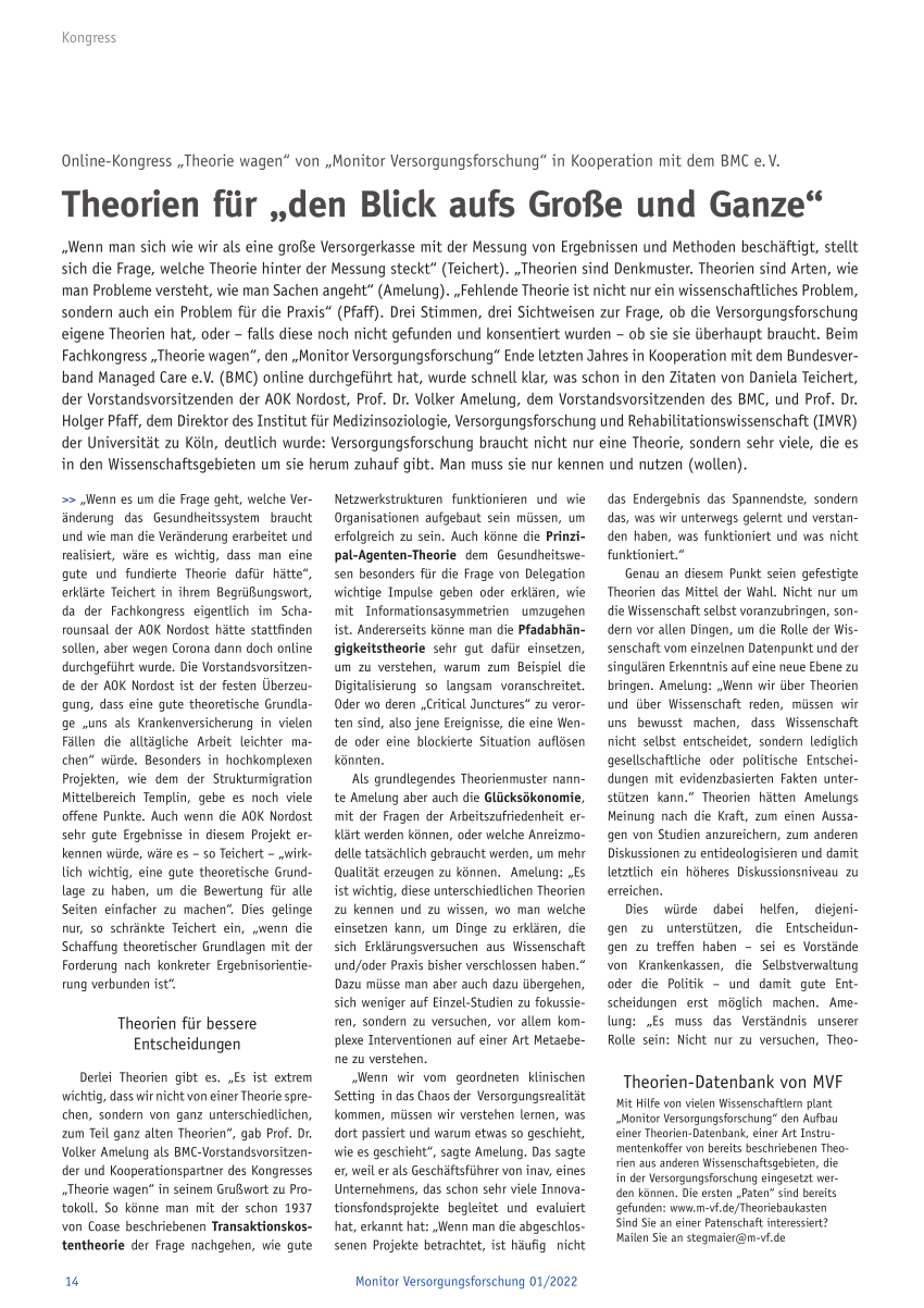 (PDF) Theorien für „den Blick aufs Große und Ganze“