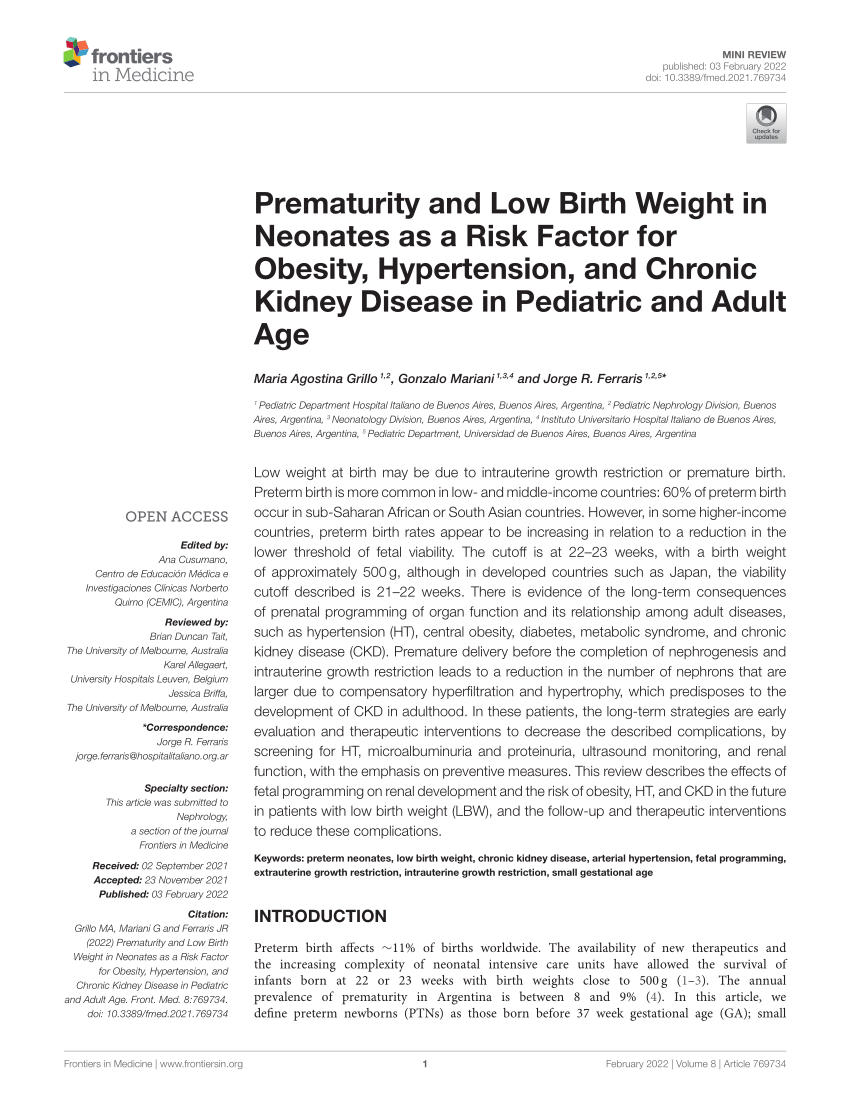 PDF) Prematurity and Low Birth Weight in Neonates as a Risk Factor