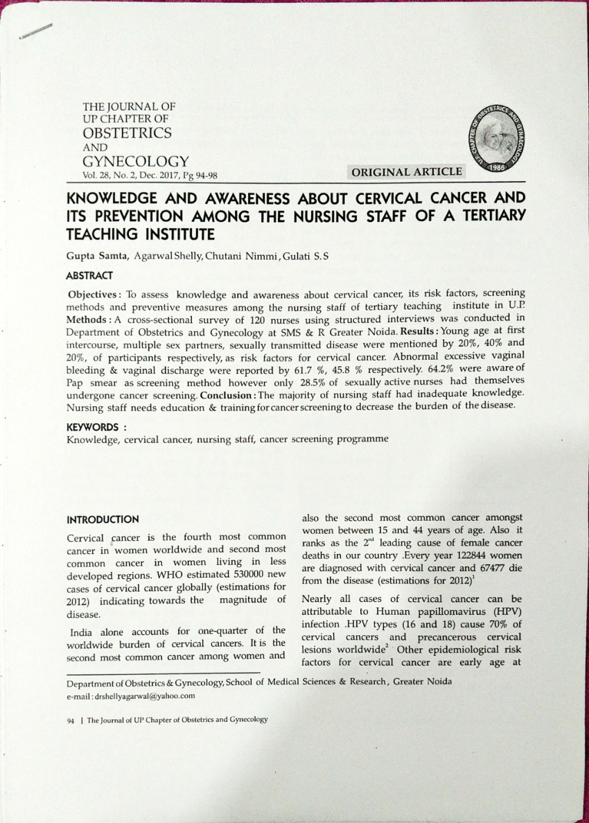 thesis on cervical cancer