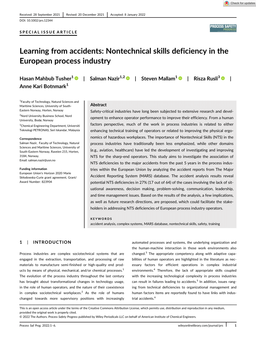 JRC Publications Repository - Learning lessons from accidents