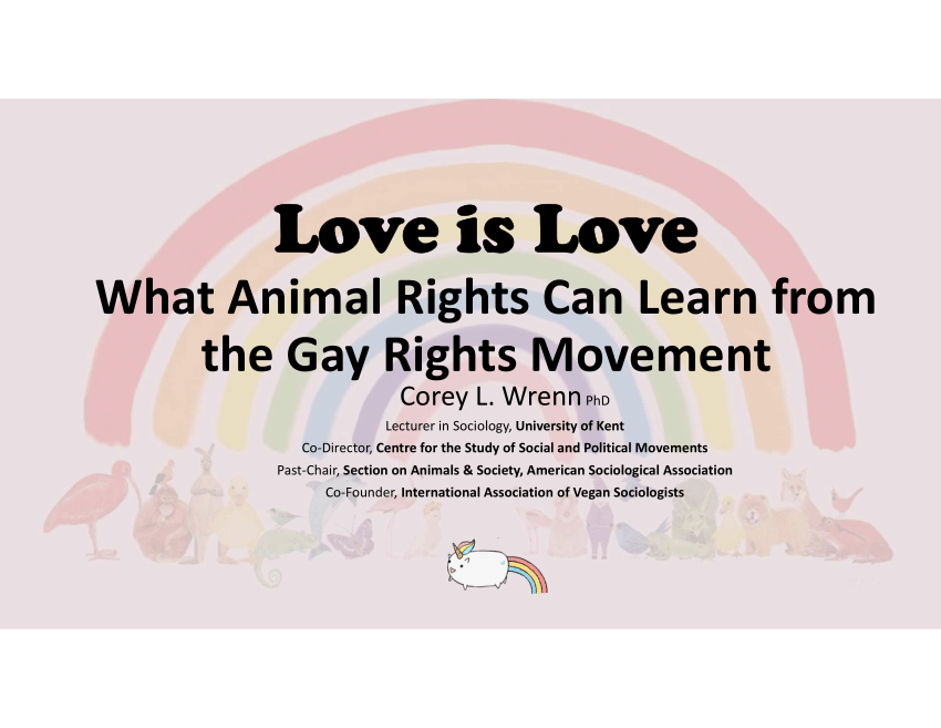 PDF) Love is Love: What Animal Rights Can Learn from the Gay Rights Movement