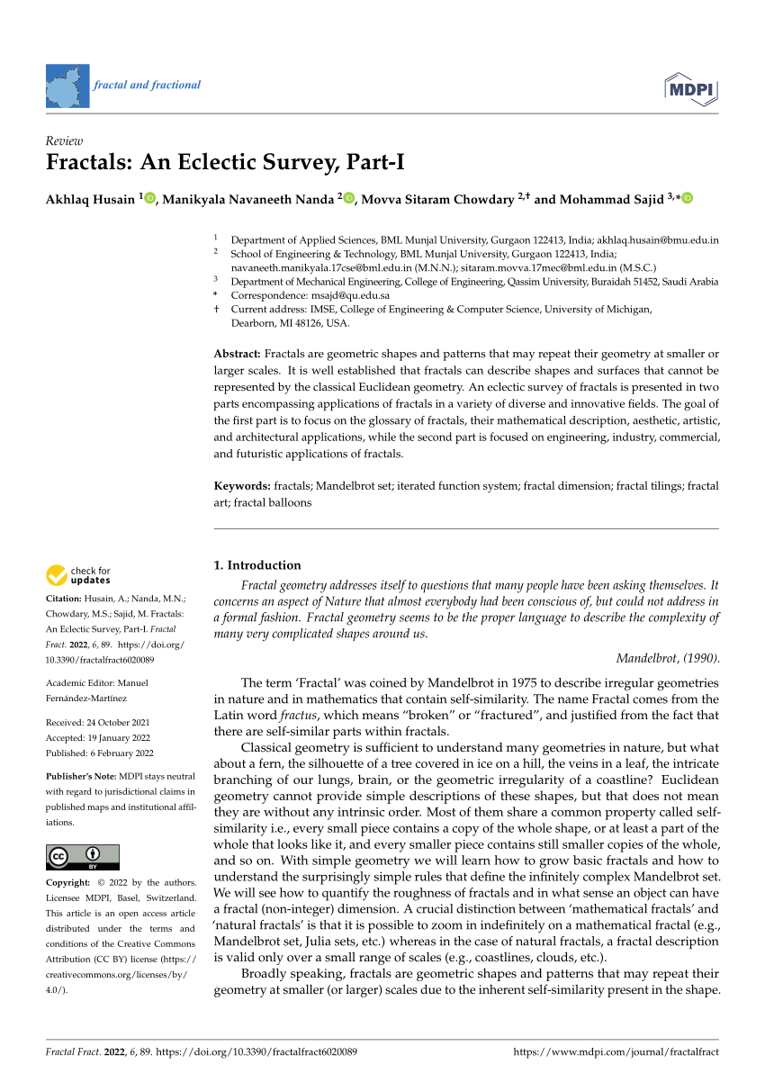 Fractal Foundation Online Course - Chapter 1 - FRACTALS IN NATURE