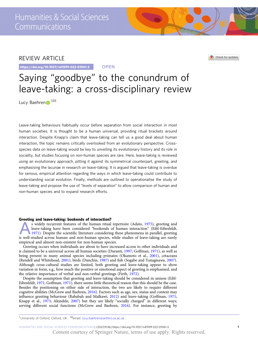 Leave-taking as multiactivity: Coordinating conversational