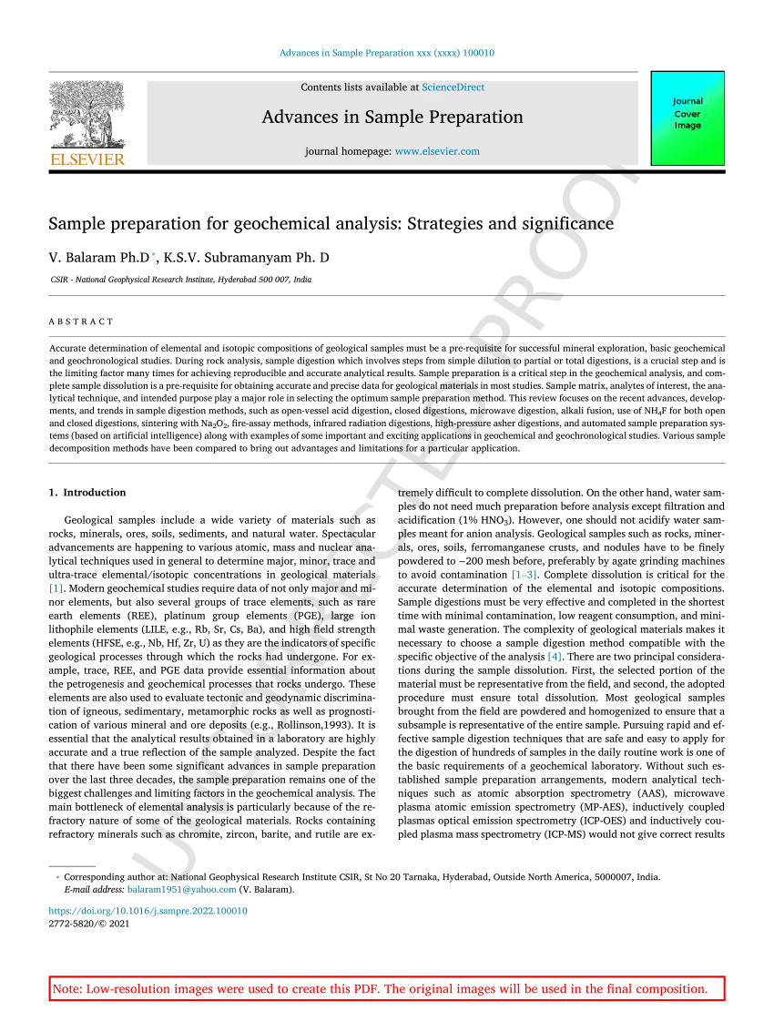 thesis geochemical analysis