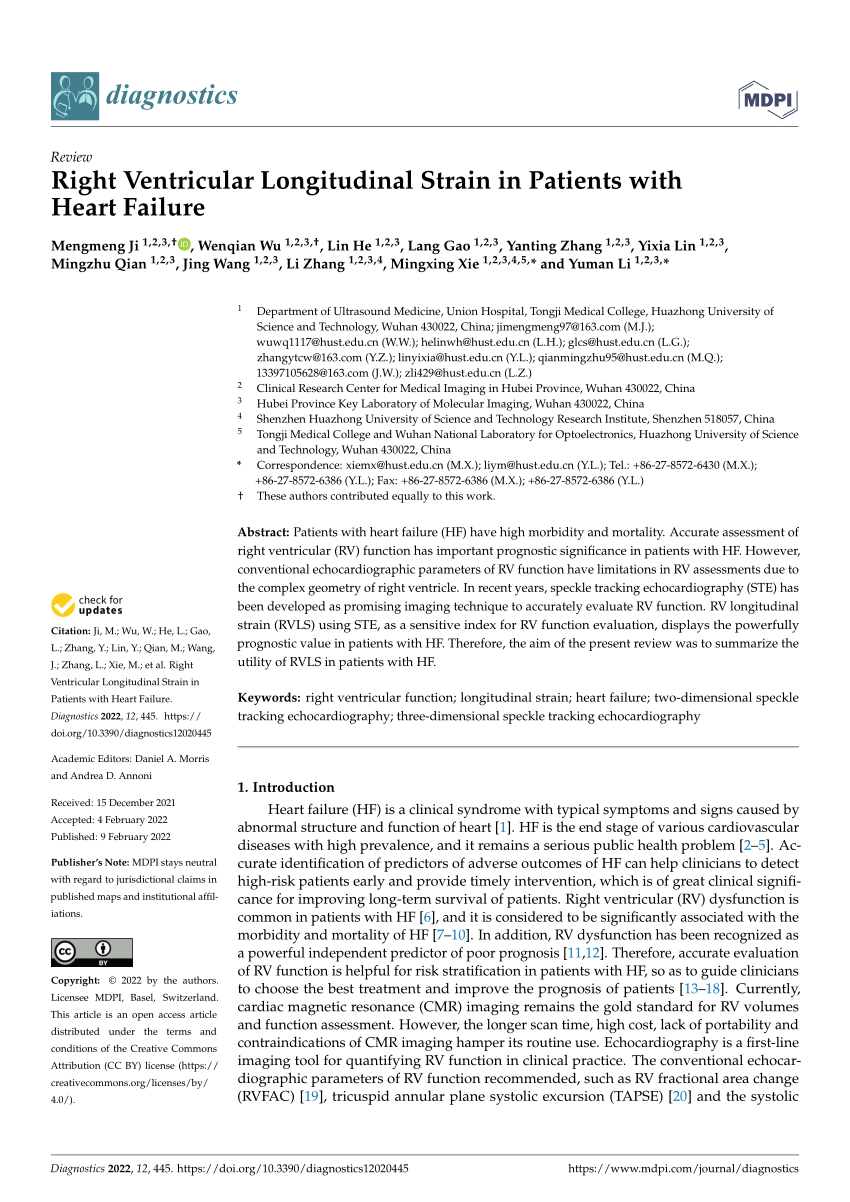 RV Global Longitudinal Strain a Predictor of Mortality in Ebstein