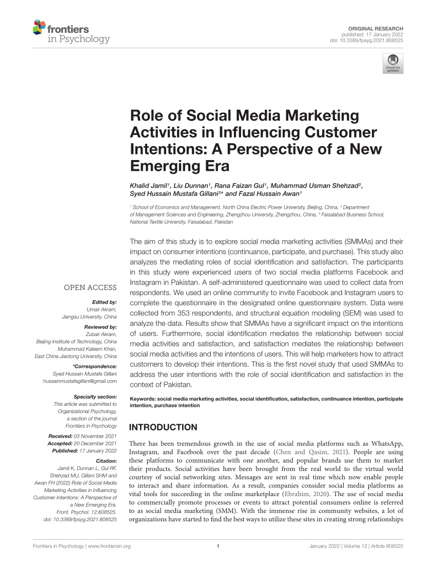 role of social media in digital marketing research paper