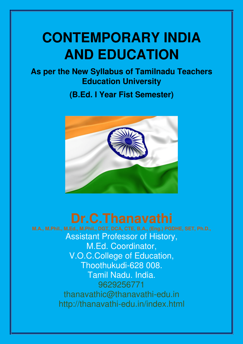 introduction of contemporary india and education
