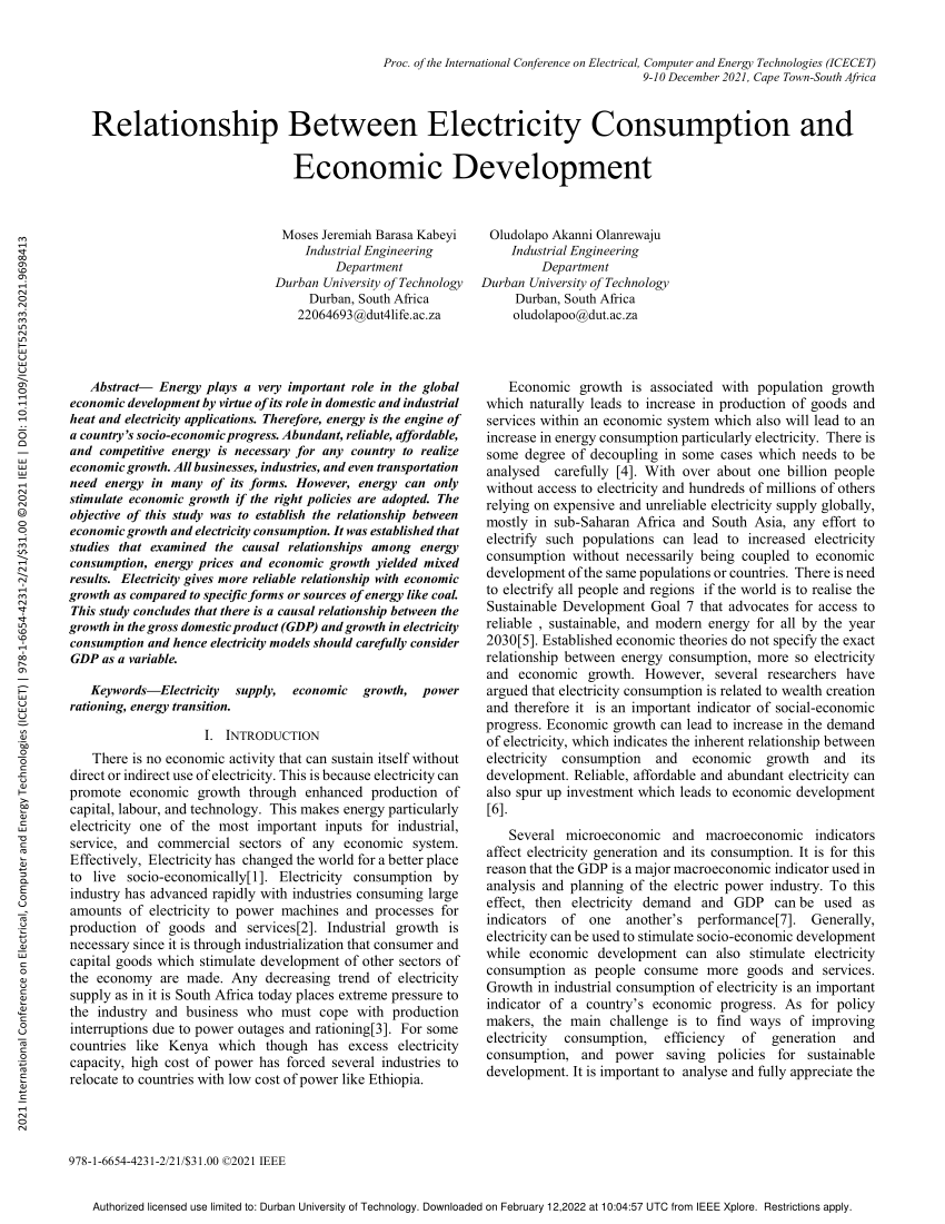 thesis about electricity consumption