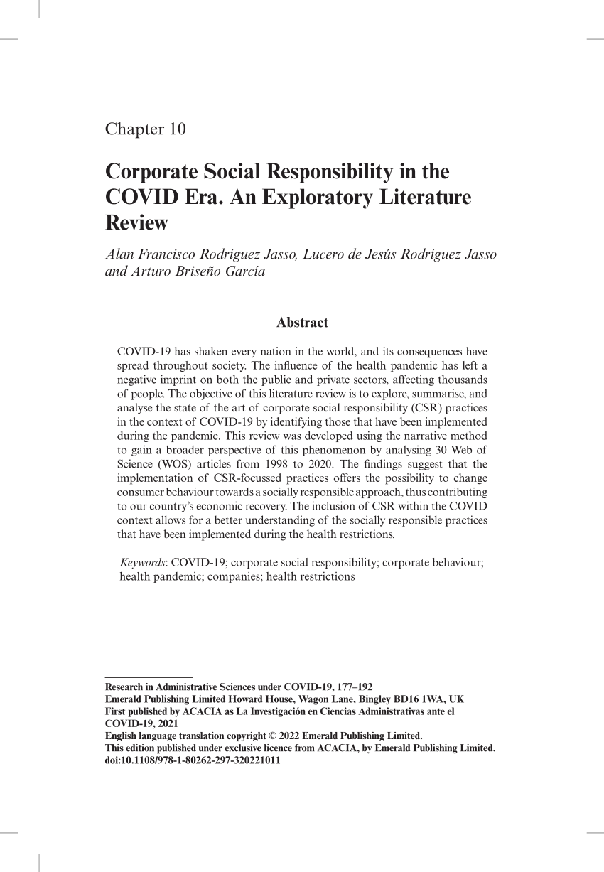 literature review on corporate social responsibility pdf