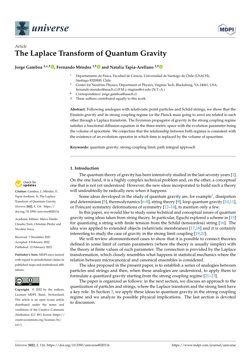 Pdf The Laplace Transform Of Quantum Gravity 7268