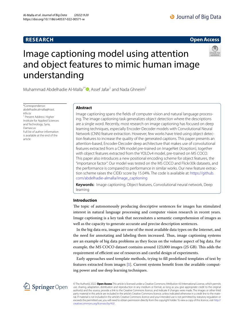 research paper on image captioning