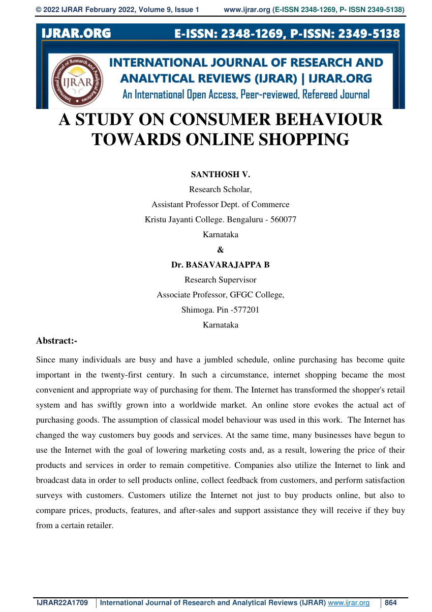 thesis on consumer behaviour towards online shopping