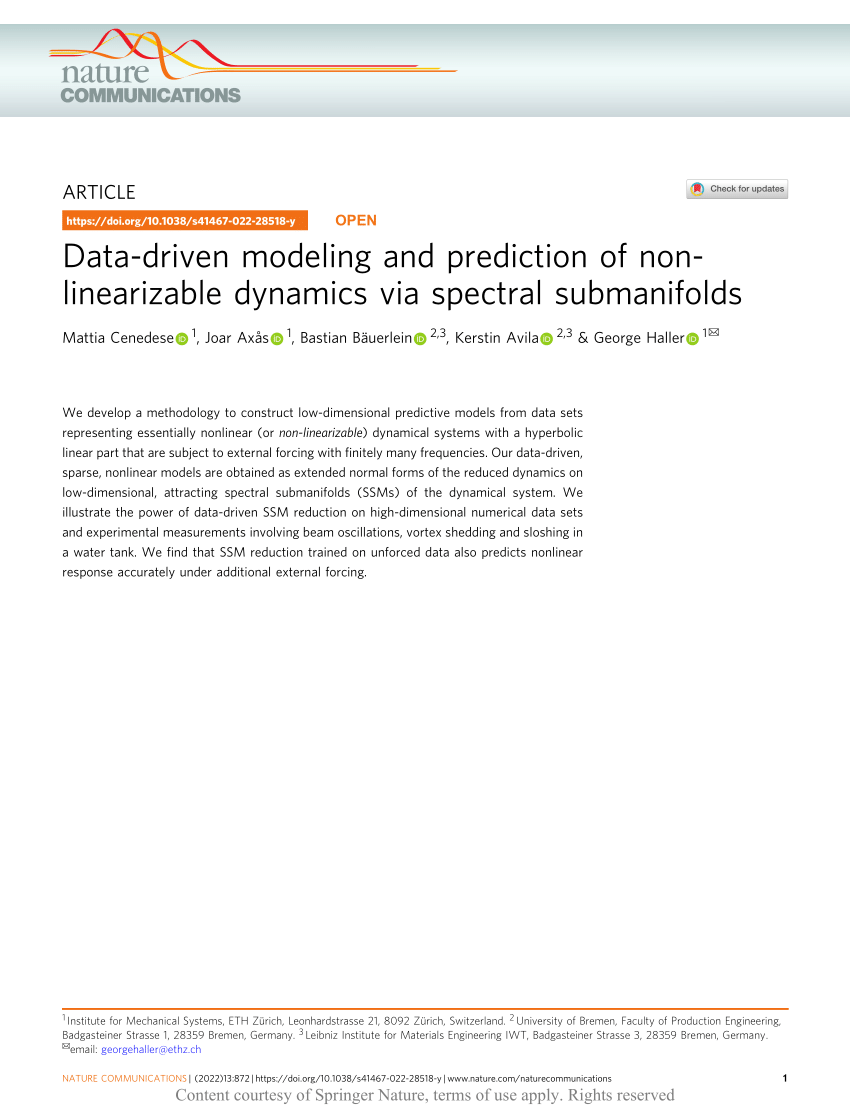 Data-driven modeling and prediction of non-linearizable dynamics via  spectral submanifolds