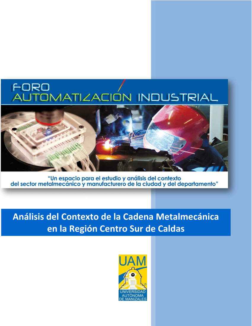 Pdf Análisis Del Contexto De La Cadena Metalmecánica En La Región Centro Sur De Caldas 5265