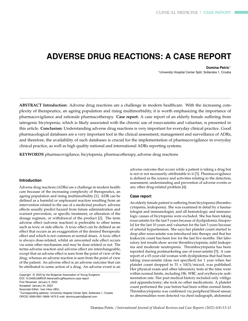 report drug adverse reactions