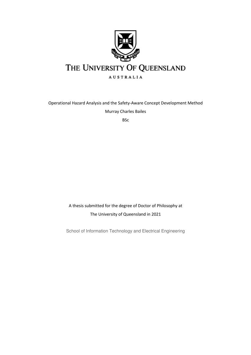 (PDF) Operational Hazard Analysis and the Safety-Aware Concept ...